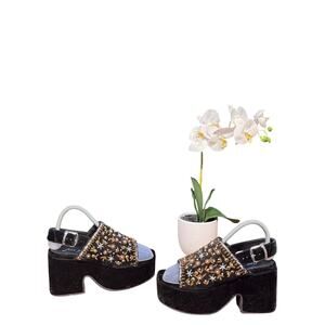 Free People Embellished Nicola Chunky Sandals size euro 37